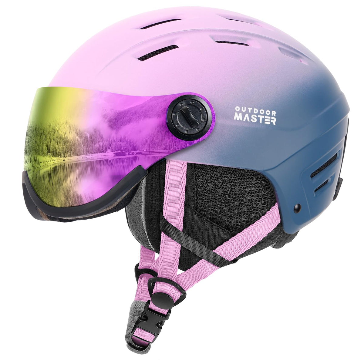 OutdoorMaster Kelvin II front view showing visor and secure fit for confident protection