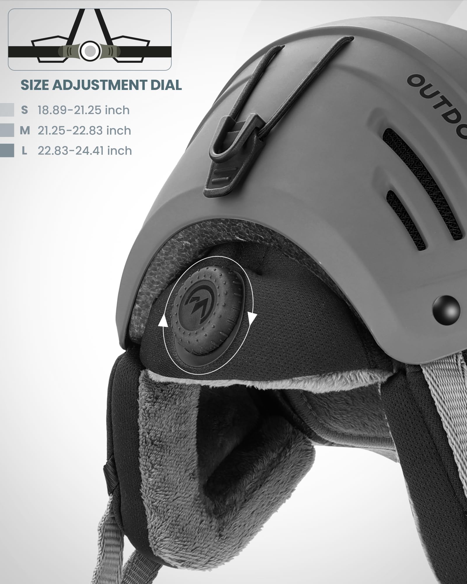 OutdoorMaster inner lining and ear pads removable for washing and warmth