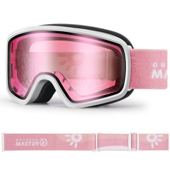 OutdoorMaster front view white frame showing clean field of vision and secure fit
