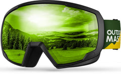 OutdoorMaster front view of kids ski goggles shows fit and color variety for confident play
