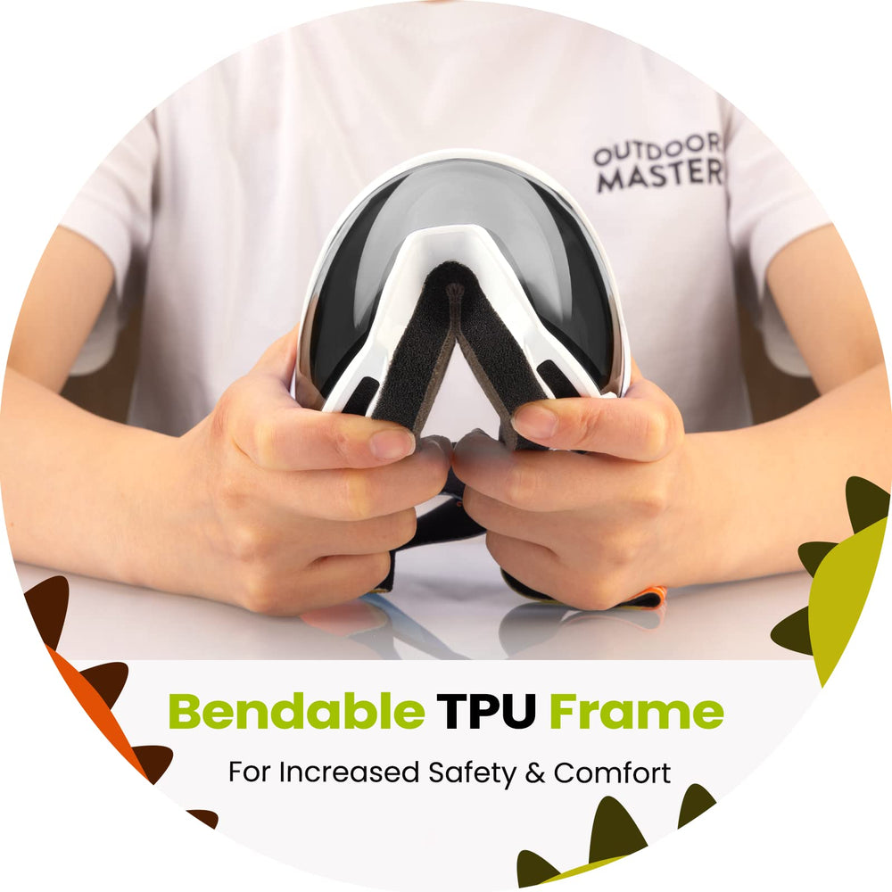 OutdoorMaster anti-fog lens detail highlighting clear vision advantage
