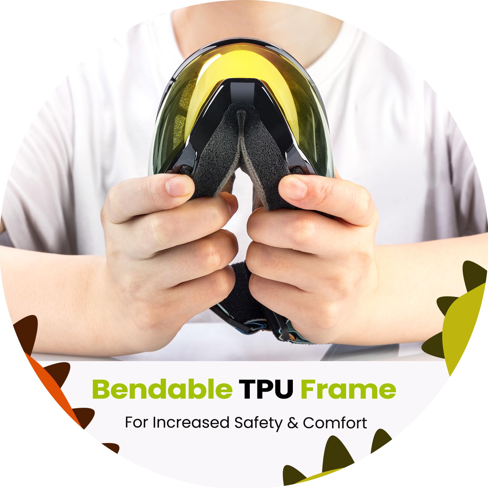 OutdoorMaster goggles worn over prescription glasses showing OTG convenience