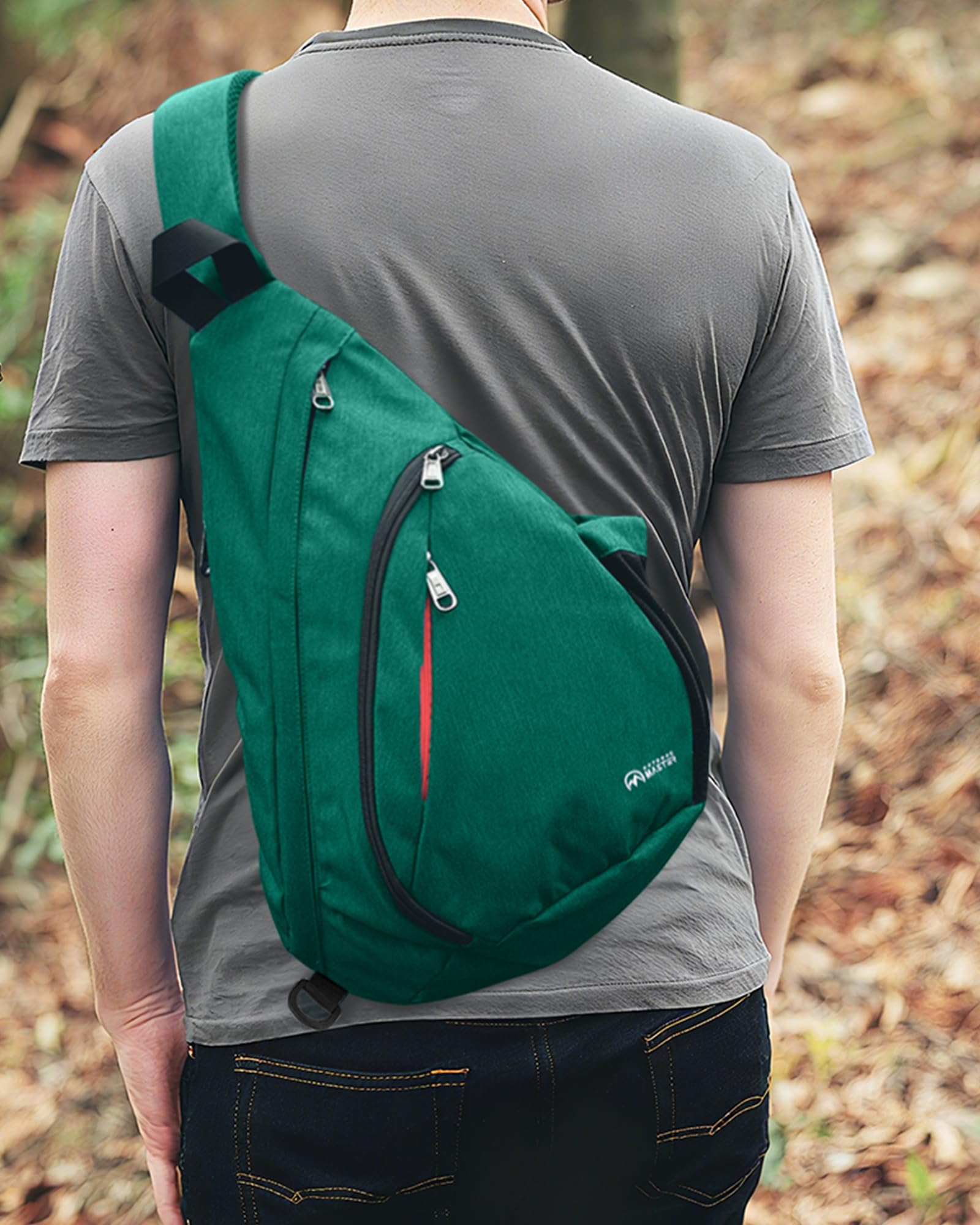 OutdoorMaster worn crossbody in urban commute scene for convenient everyday carry benefit