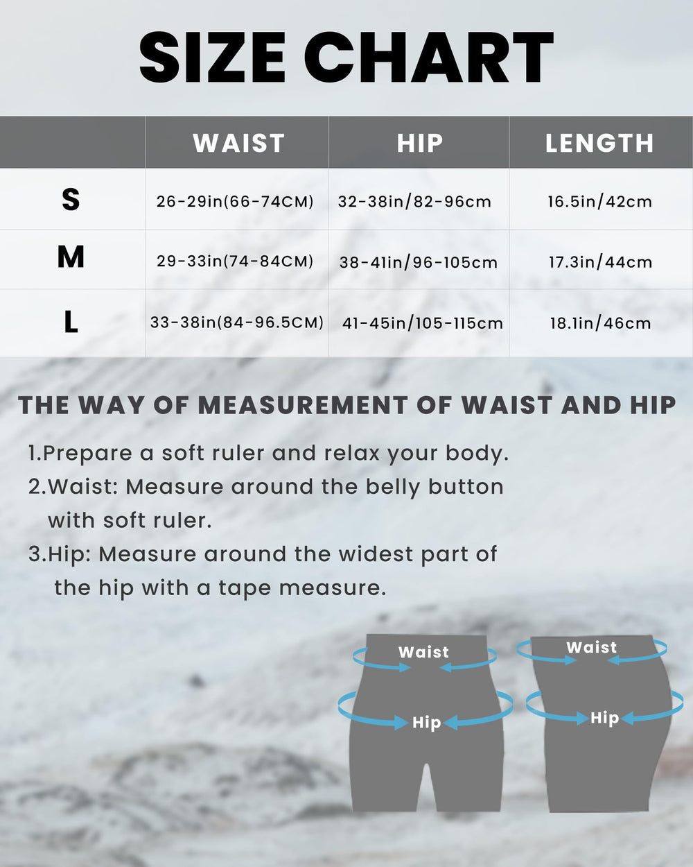 OutdoorMaster layered shorts under ski pants demonstrating discreet protection