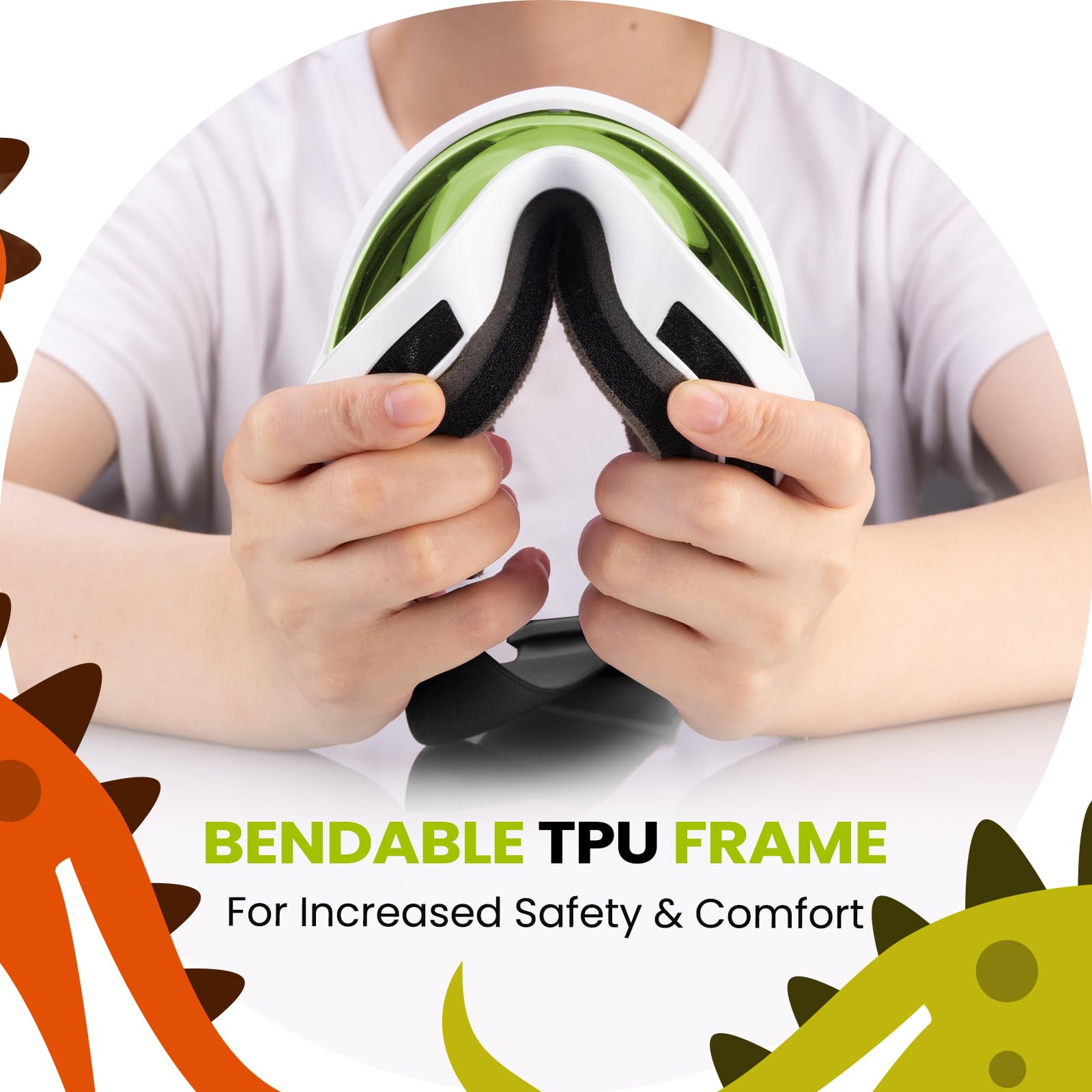 OutdoorMaster Lollipop lens detail showing UV400 protection and reduced glare benefit