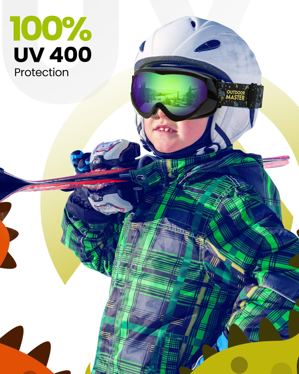 OutdoorMaster Lollipop lens detail displaying tint and anti-scratch benefit