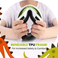 OutdoorMaster Lollipop lens detail showing UV400 protection and reduced glare benefit