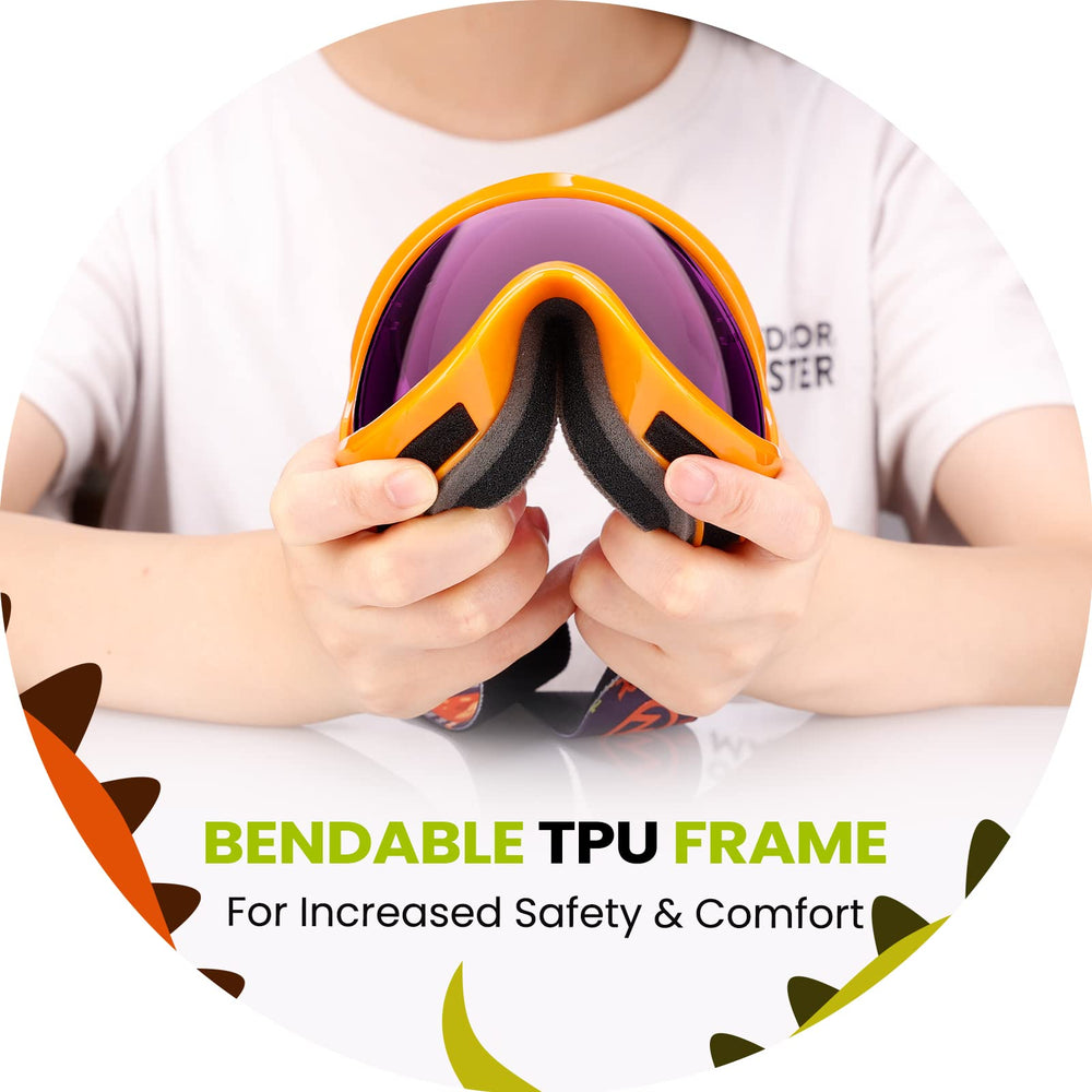 OutdoorMaster lens detail showing tint and UV400 protection to reduce glare