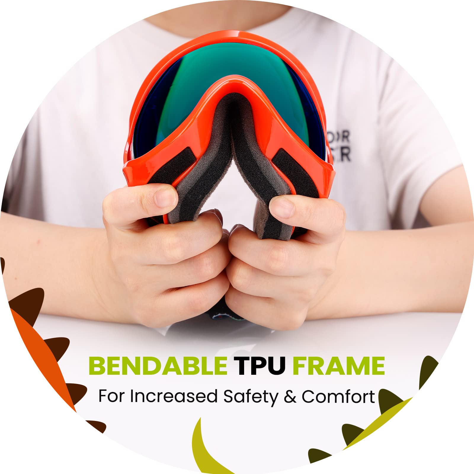 OutdoorMaster Lollipop worn by child with helmet showing compatibility and safety fit