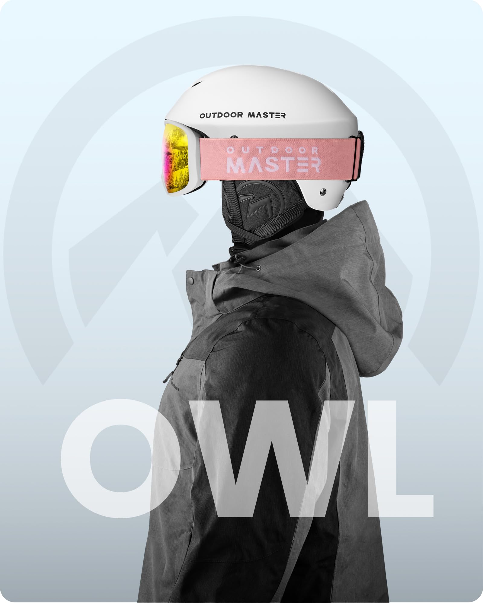 OutdoorMaster Owl beside a ruler showing size and fit for precise scaling