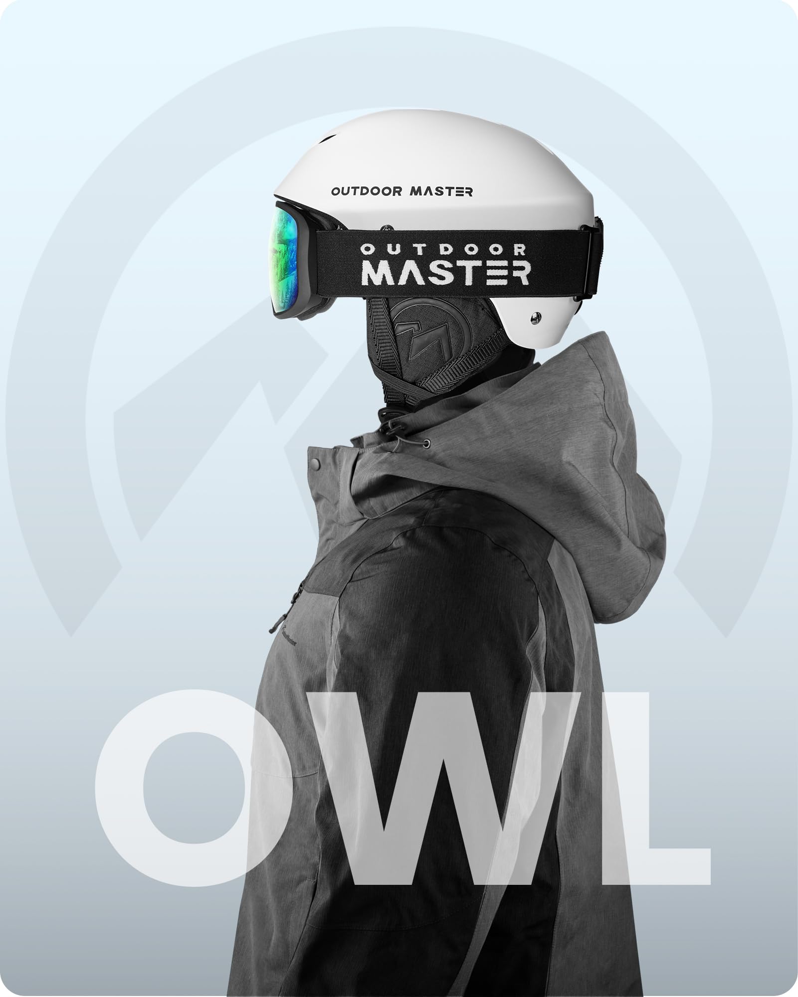 OutdoorMaster Owl next to glove and phone for size and scale reference