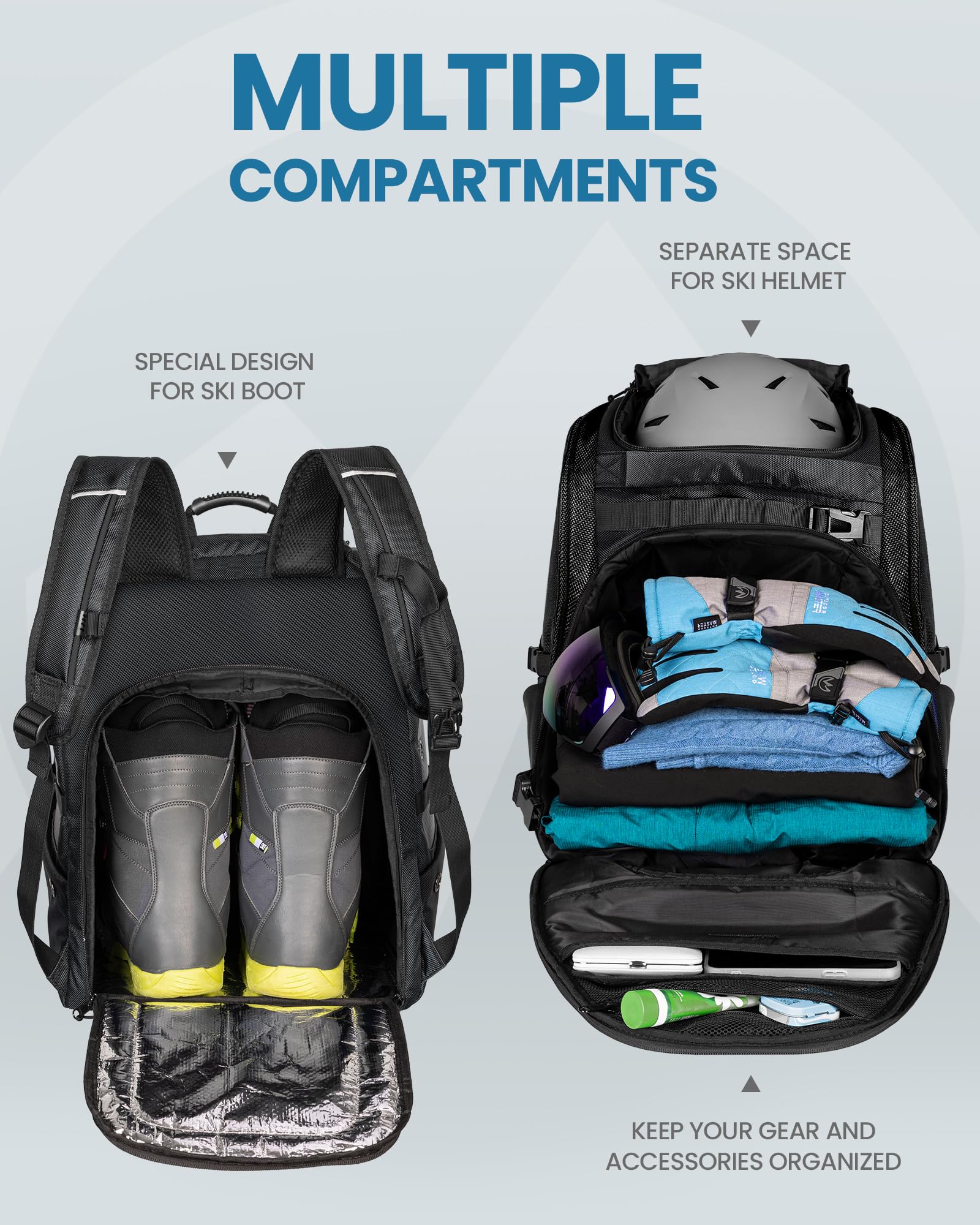 OutdoorMaster cushioned shoulder straps close-up reduce pressure for comfortable carrying