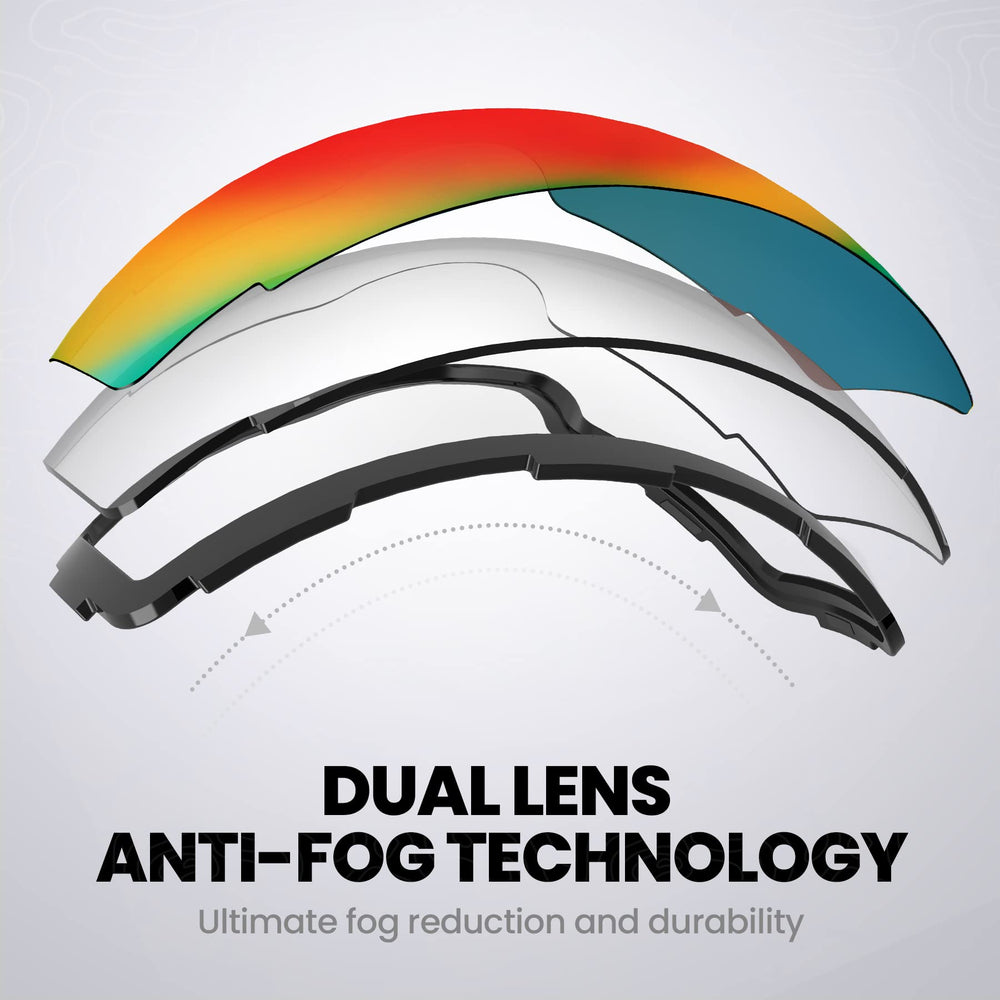 OutdoorMaster pro fanned lenses displaying color options for style and visibility