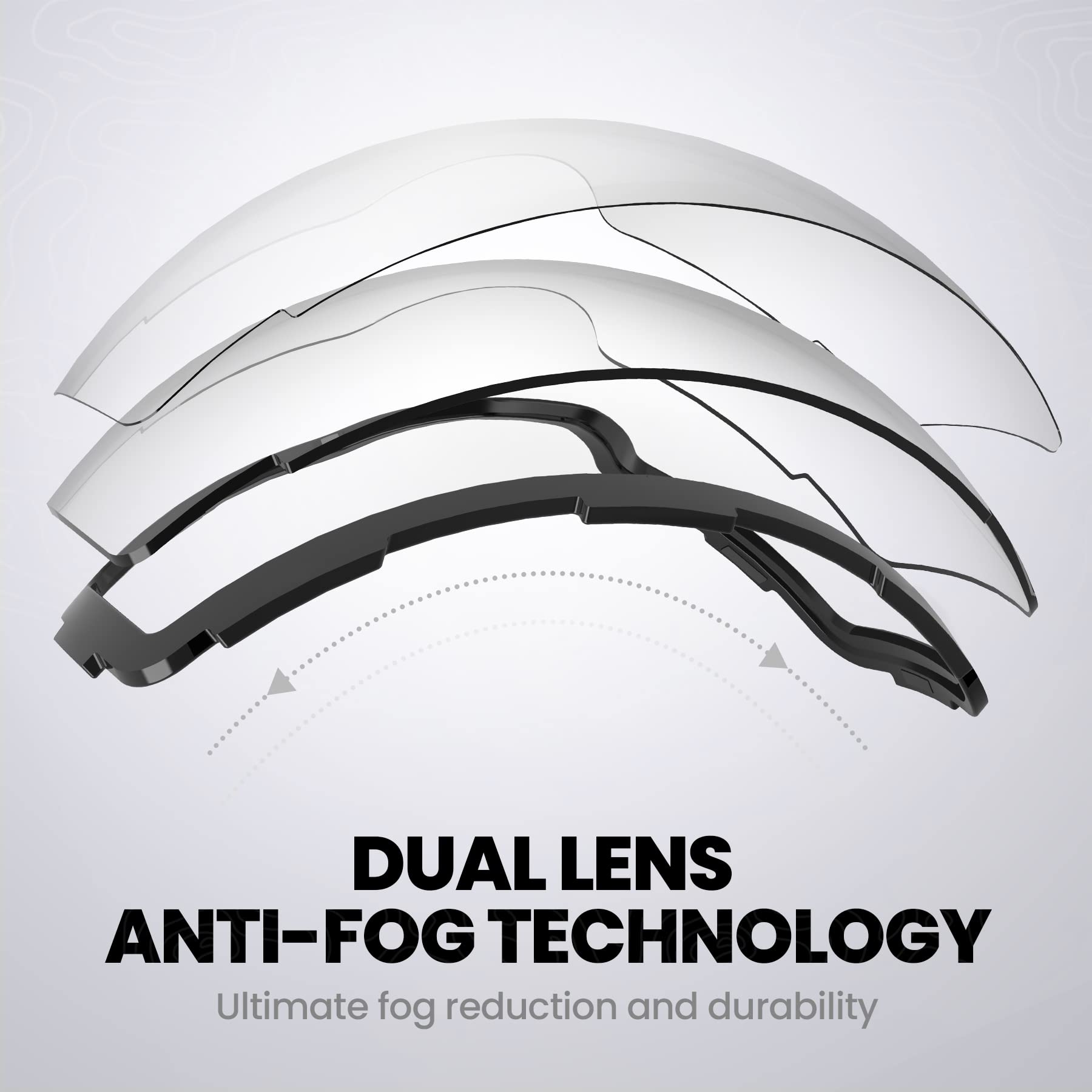OutdoorMaster PRO photochromic lens transitioning to show automatic light adaptation
