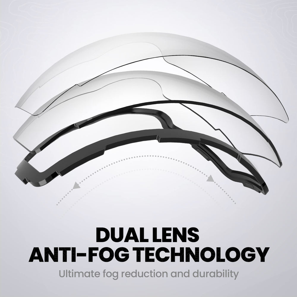 OutdoorMaster PRO photochromic lens transitioning to show automatic light adaptation