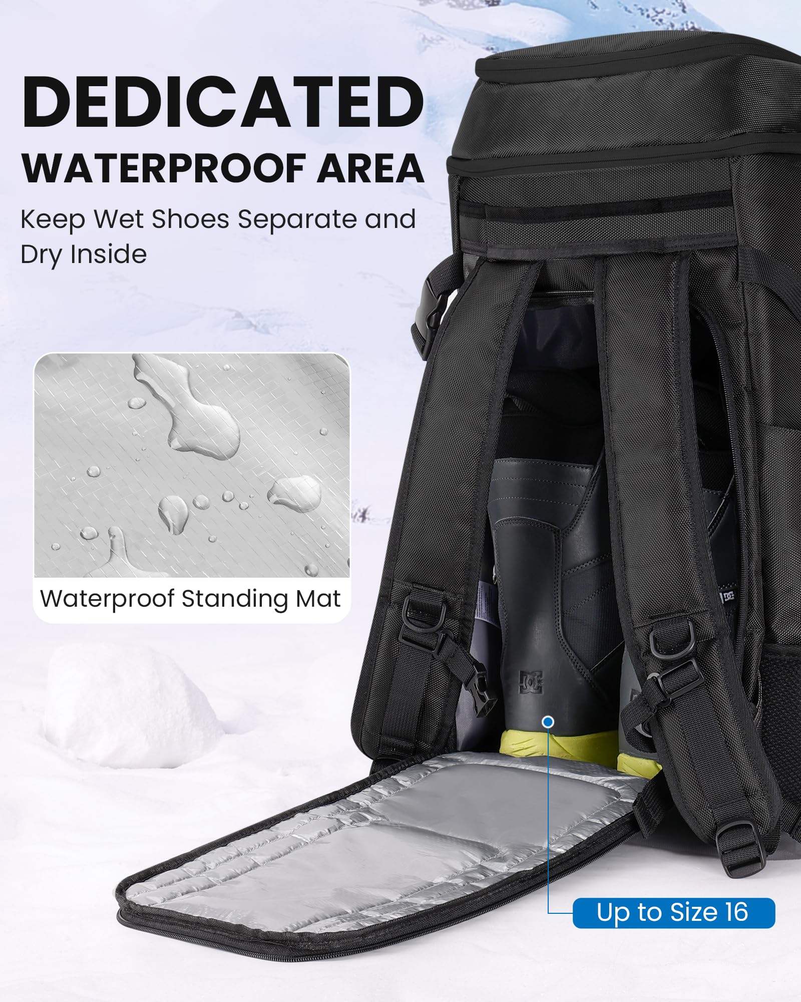 OutdoorMaster padded shoulder and waist straps detail benefit: comfortable heavy loads