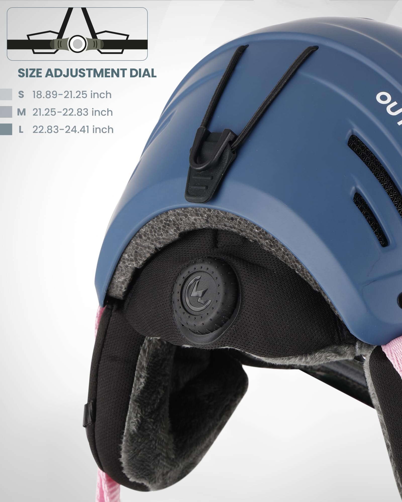 OutdoorMaster rear adjustment dial demonstrating precise fit and stable on-head security