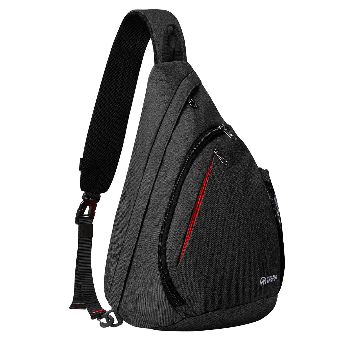 OutdoorMaster front view showing compact organized pockets and durable fabric