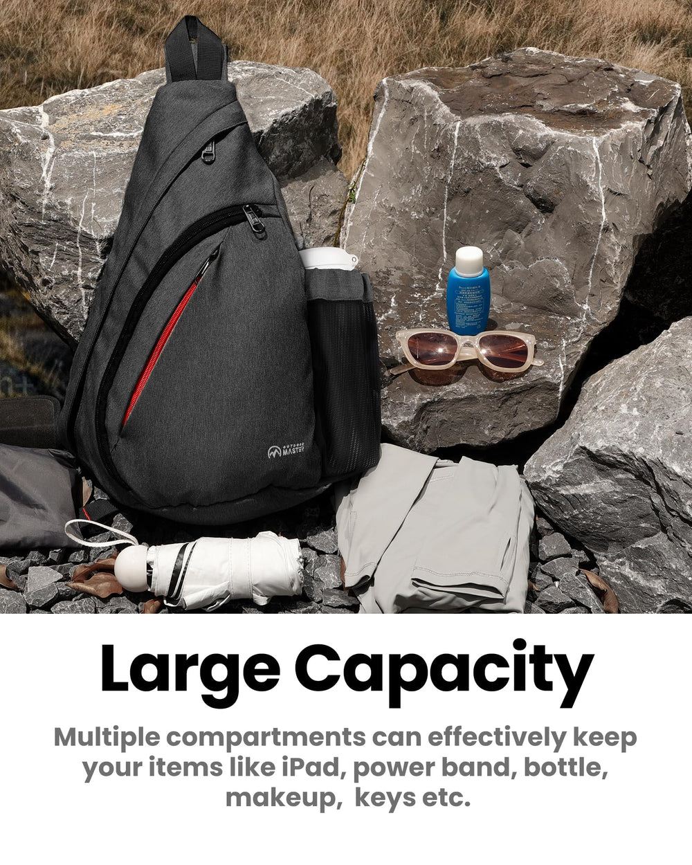 OutdoorMaster interior showing 12.6 inch tablet fit for secure transport