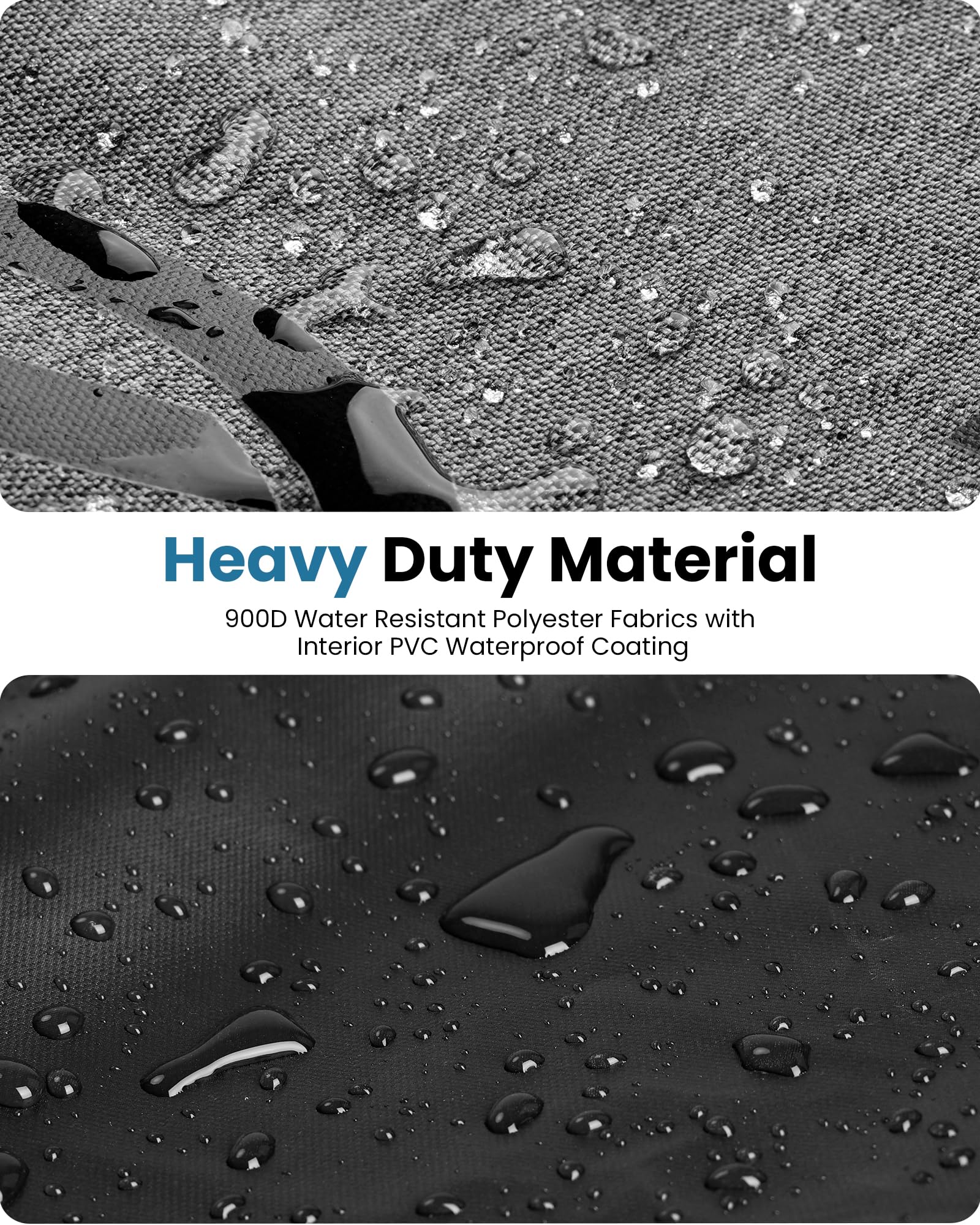 OutdoorMaster close-up of 900D fabric texture and waterproof coating for durability