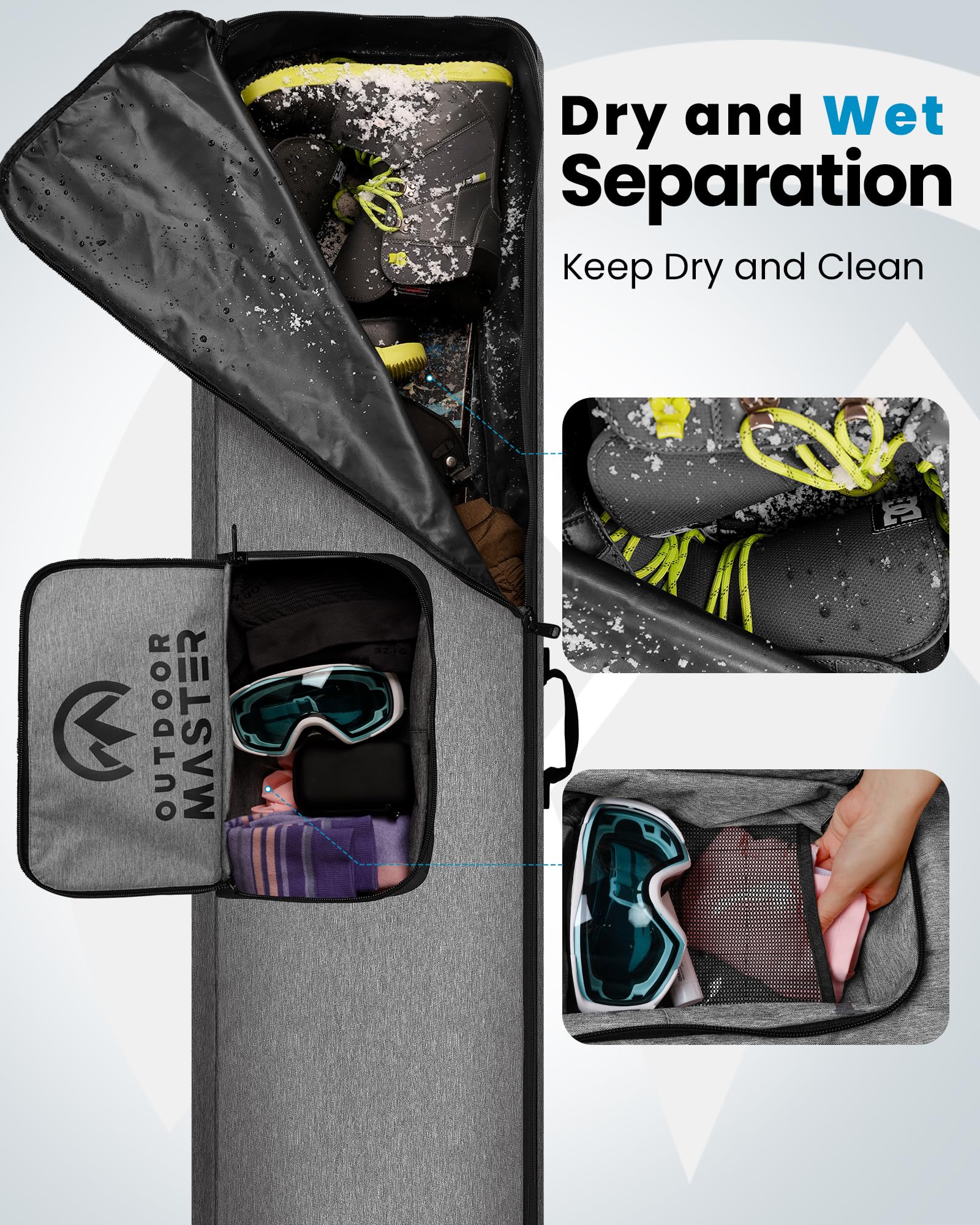 OutdoorMaster folded bag compact storage saves closet space when not in use