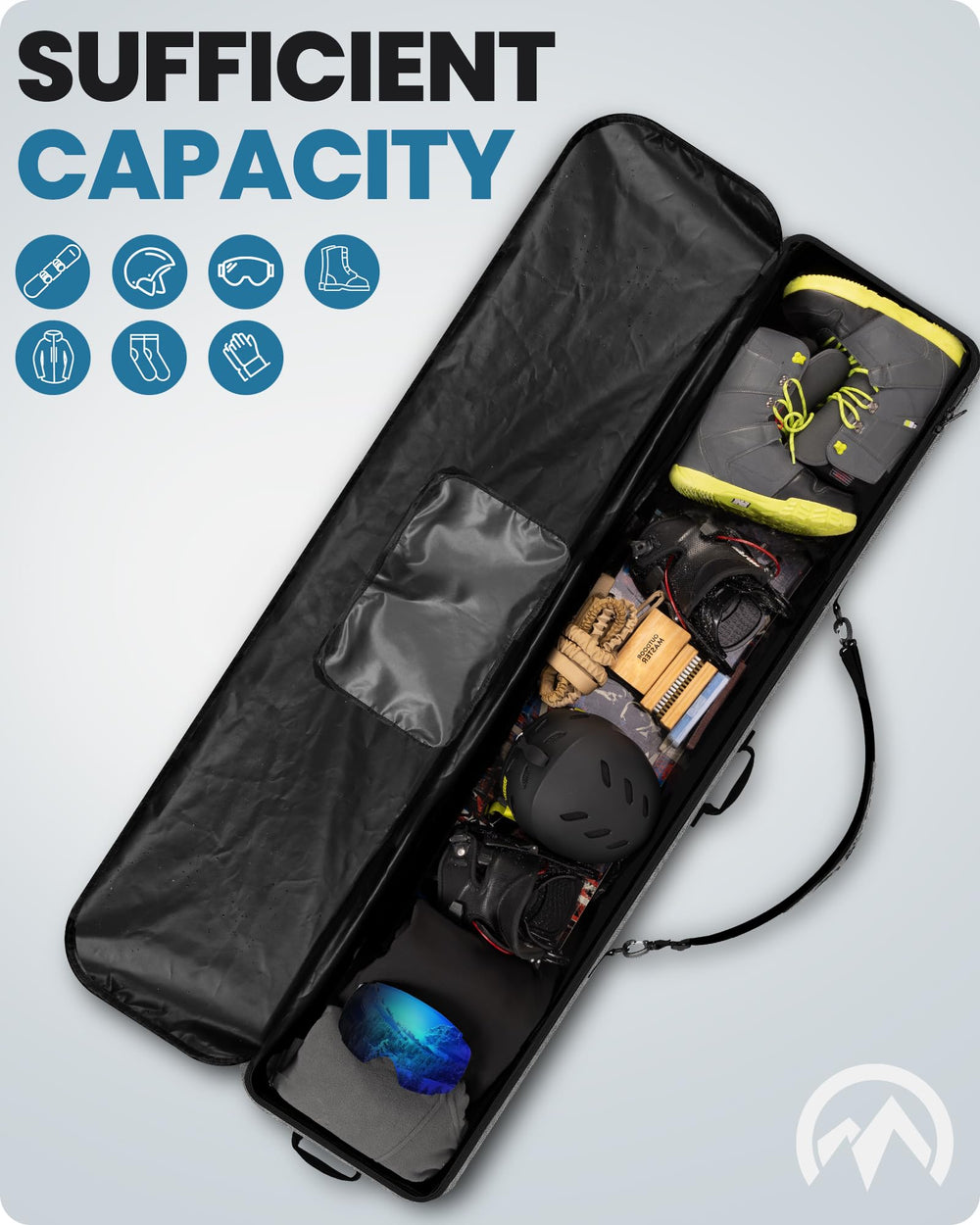 OutdoorMaster folded compact bag demonstrating space-saving storage benefit