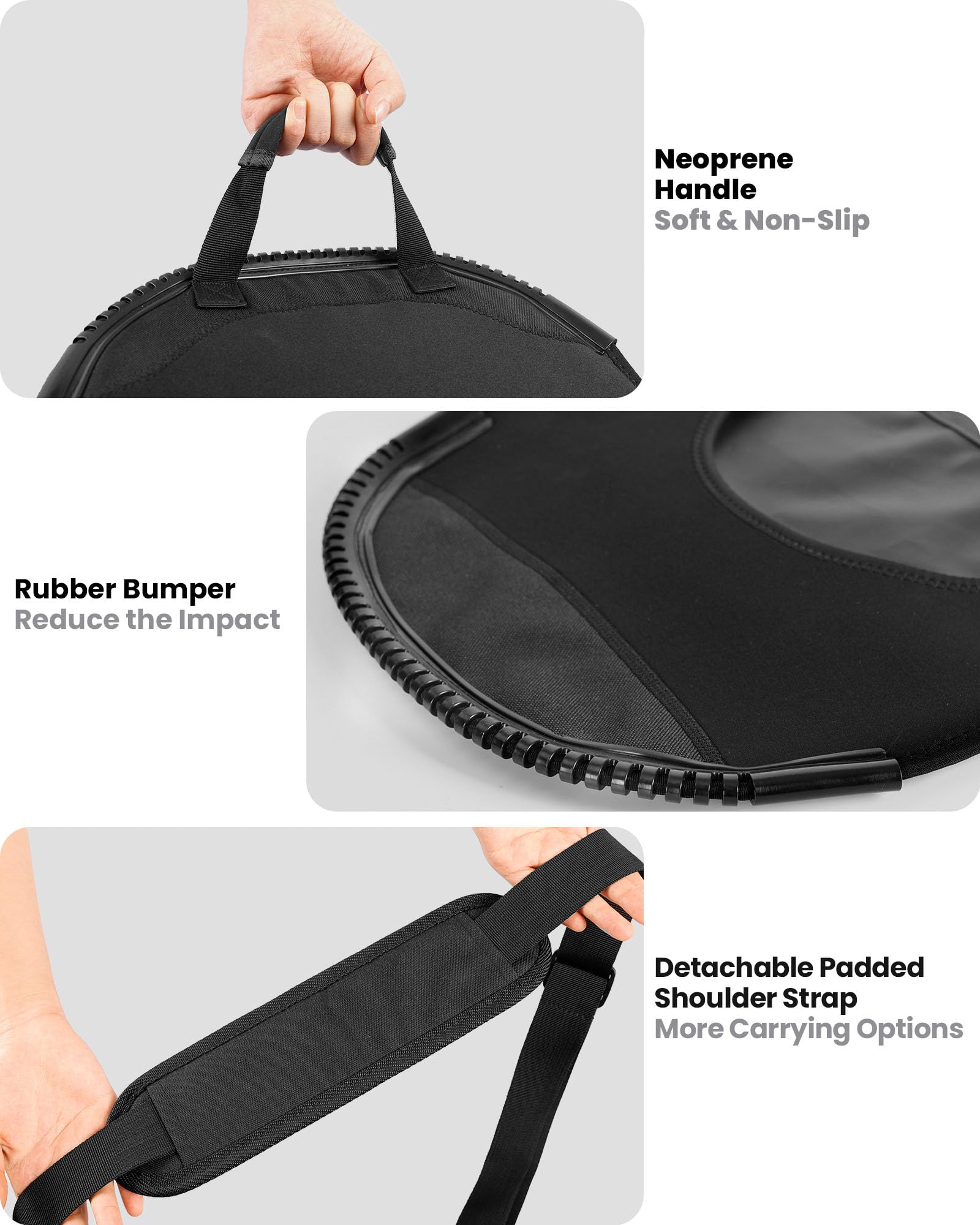 OutdoorMaster side handle and zipper for easy grab-and-go convenience