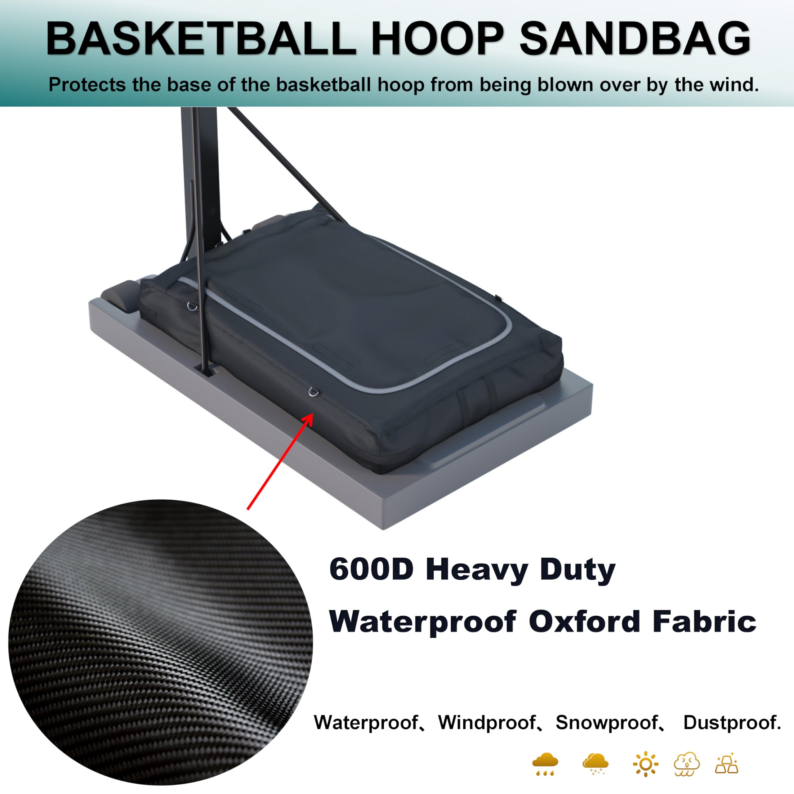 OUTDOORWEI on outdoor court during play reducing tipping and wind risk
