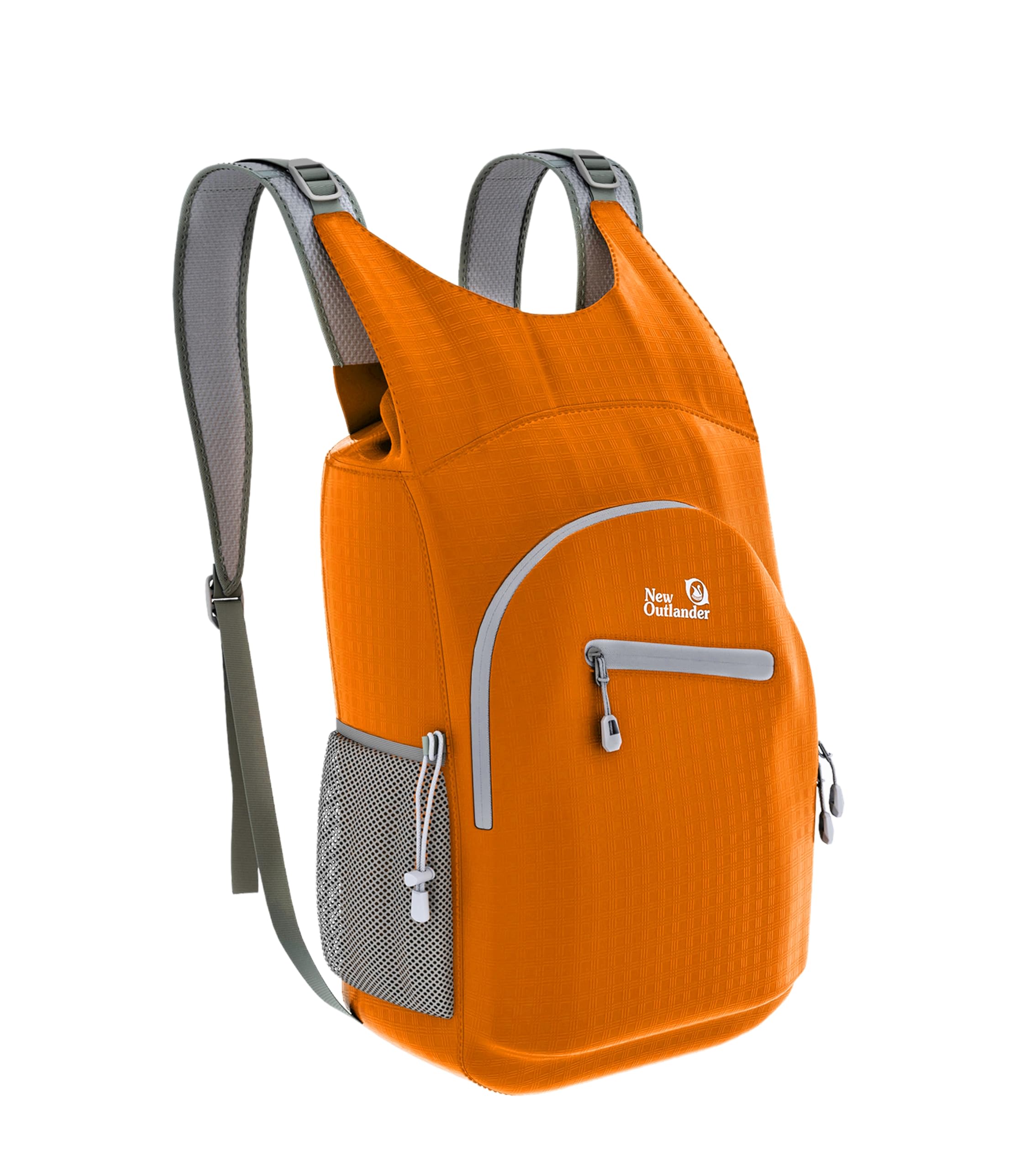 Outlander orange front pack showing clean silhouette and weather protection