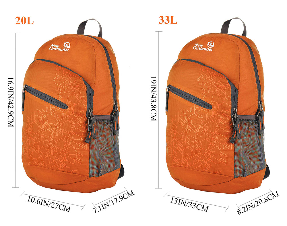 Outlander next to a water bottle to show 20L capacity and scale