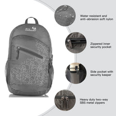 Outlander side pockets holding water bottle to stay hydrated on the go