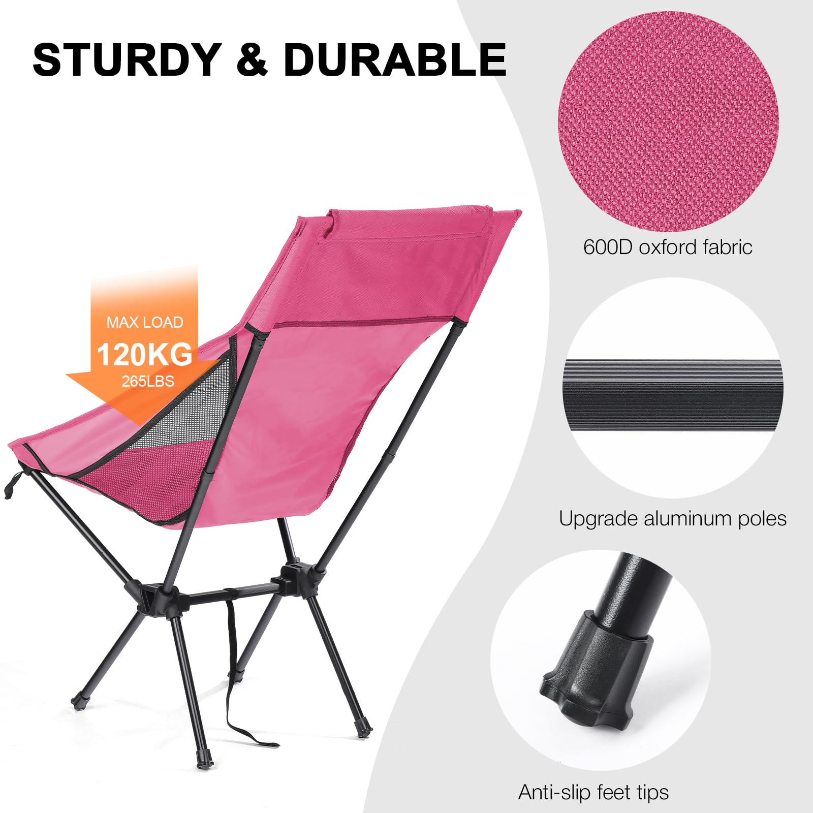Outple folded chair in storage bag for simple transport