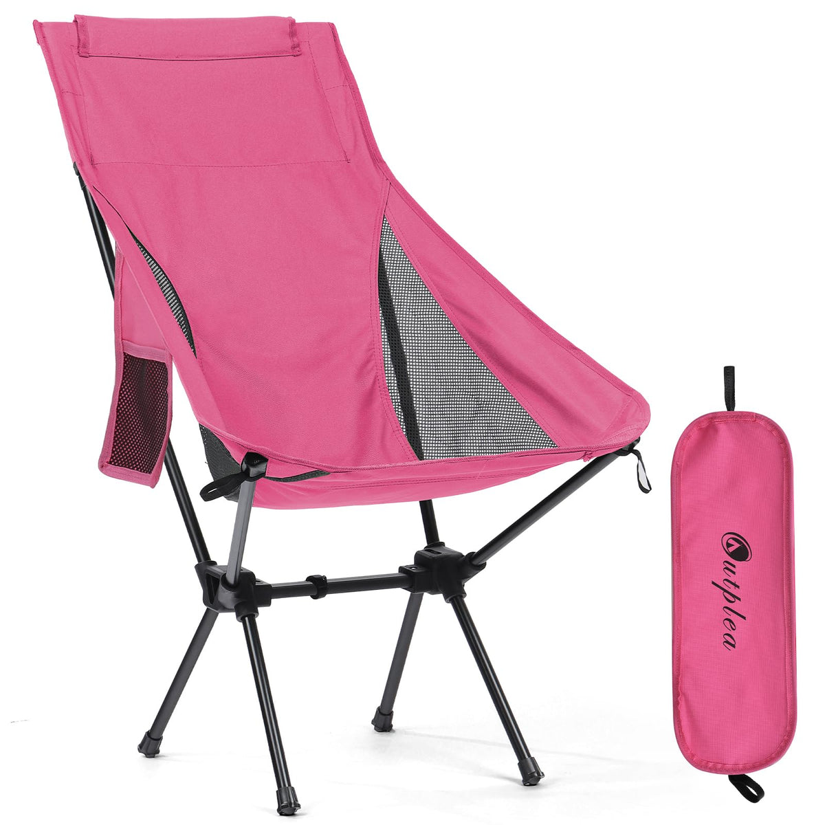 Outple chair front view showing tall back and comfortable seat support