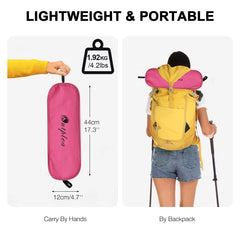 Outple side mesh pocket holding phone and gear for easy access