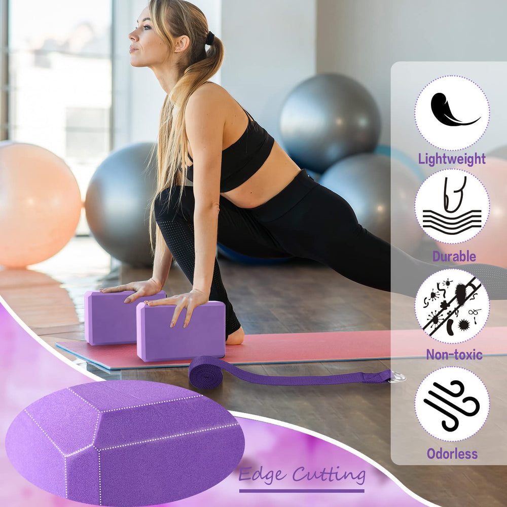 Outus block supporting a practitioner in a standing pose, improved balance