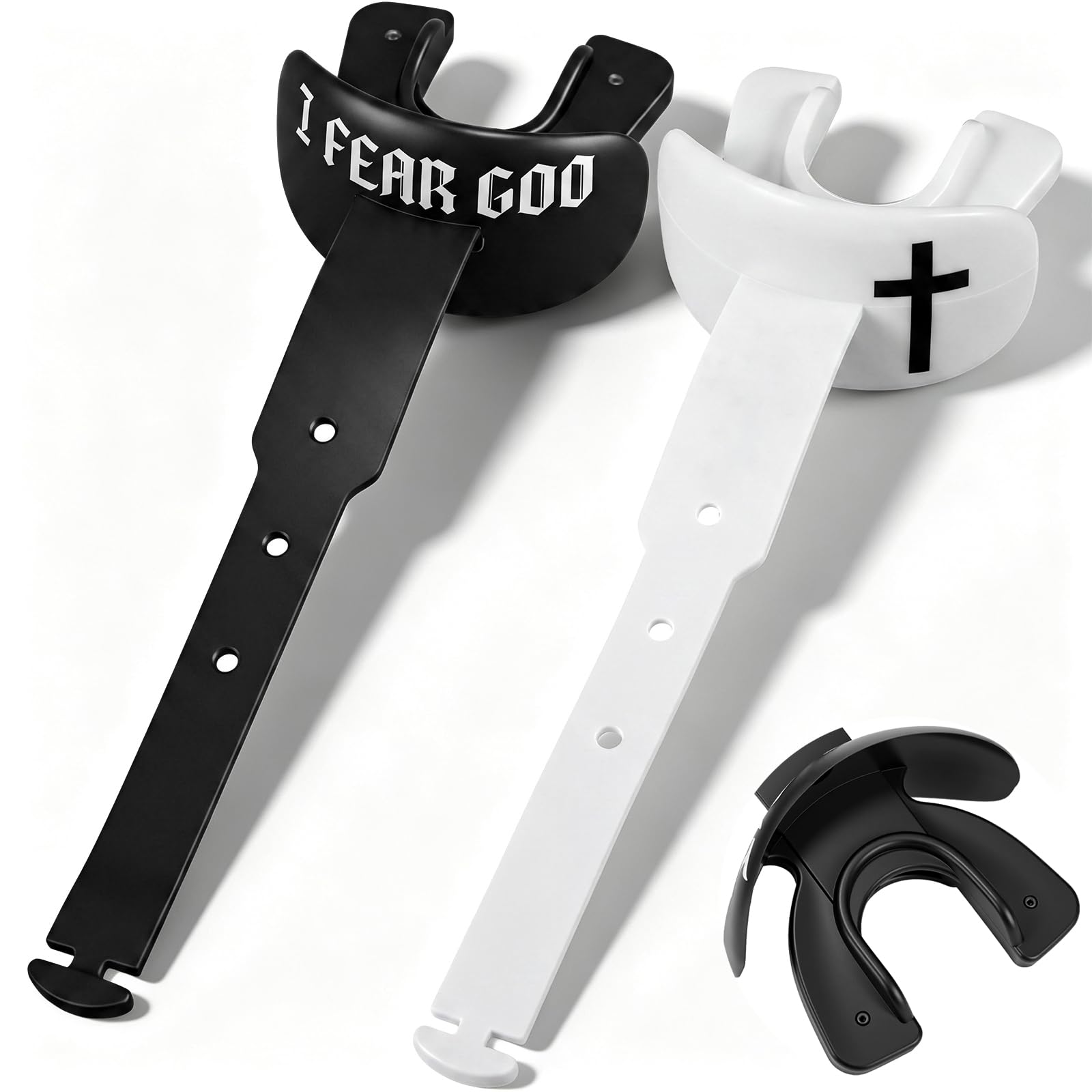 Outus front view of the two-pack mouth guards showing packaging and benefits