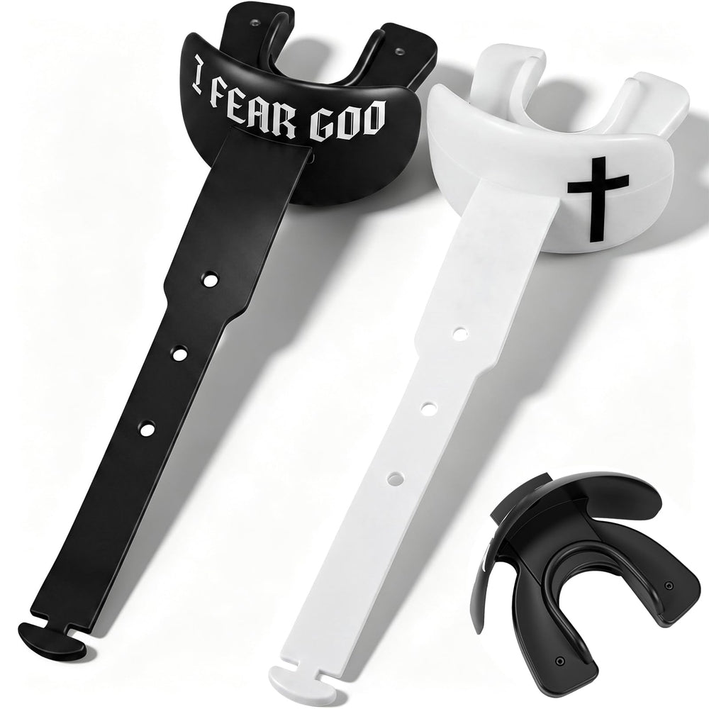 Outus front view of the two-pack mouth guards showing packaging and benefits