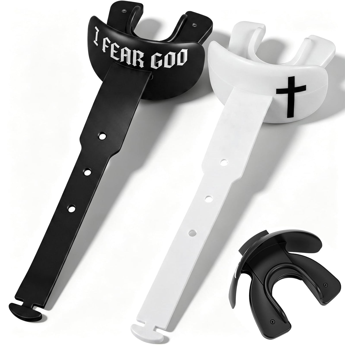 Outus front view of the two-pack mouth guards showing packaging and benefits