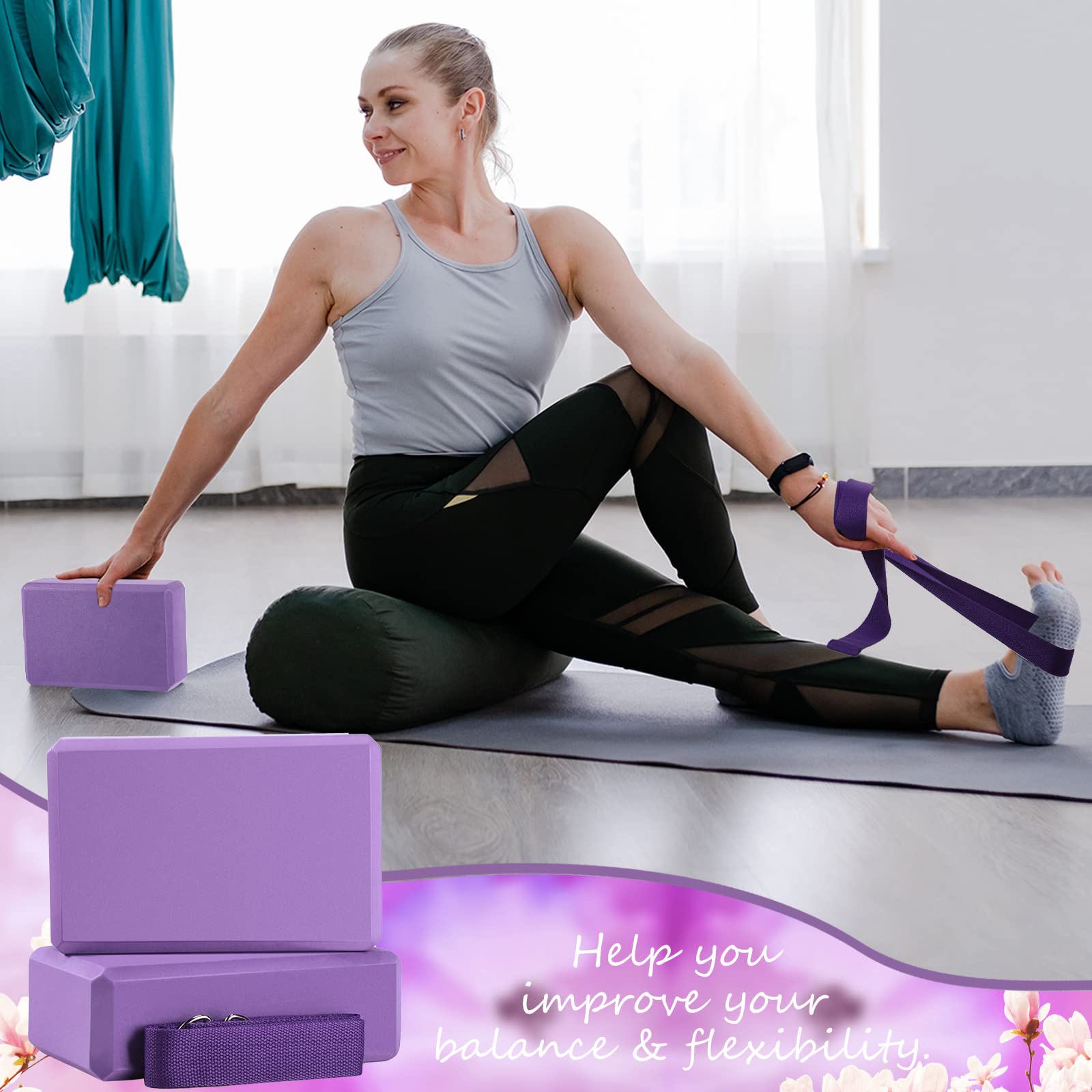 Outus strap assisting a hamstring stretch, safer extended reach benefit