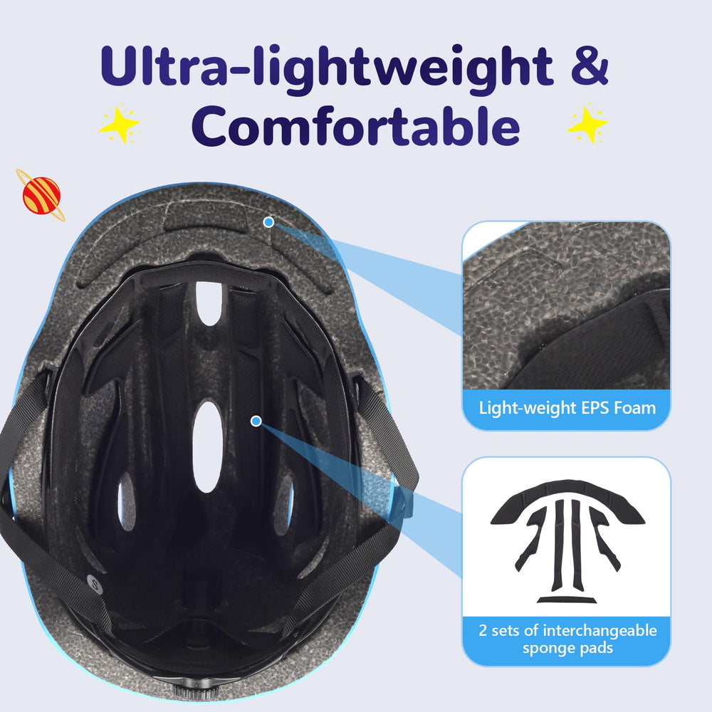 OUWOR Galaxy inner padding close-up showing washable comfort pads