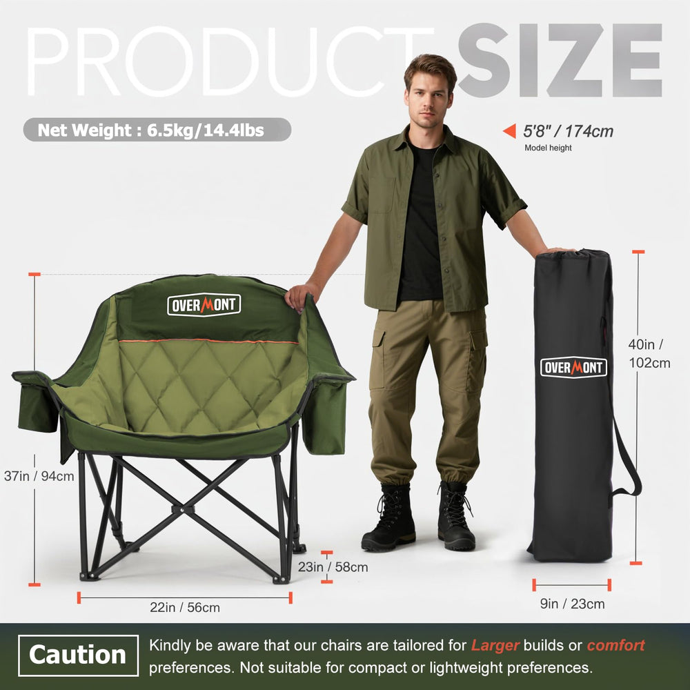 Overmont folded in carry bag for compact, easy transport