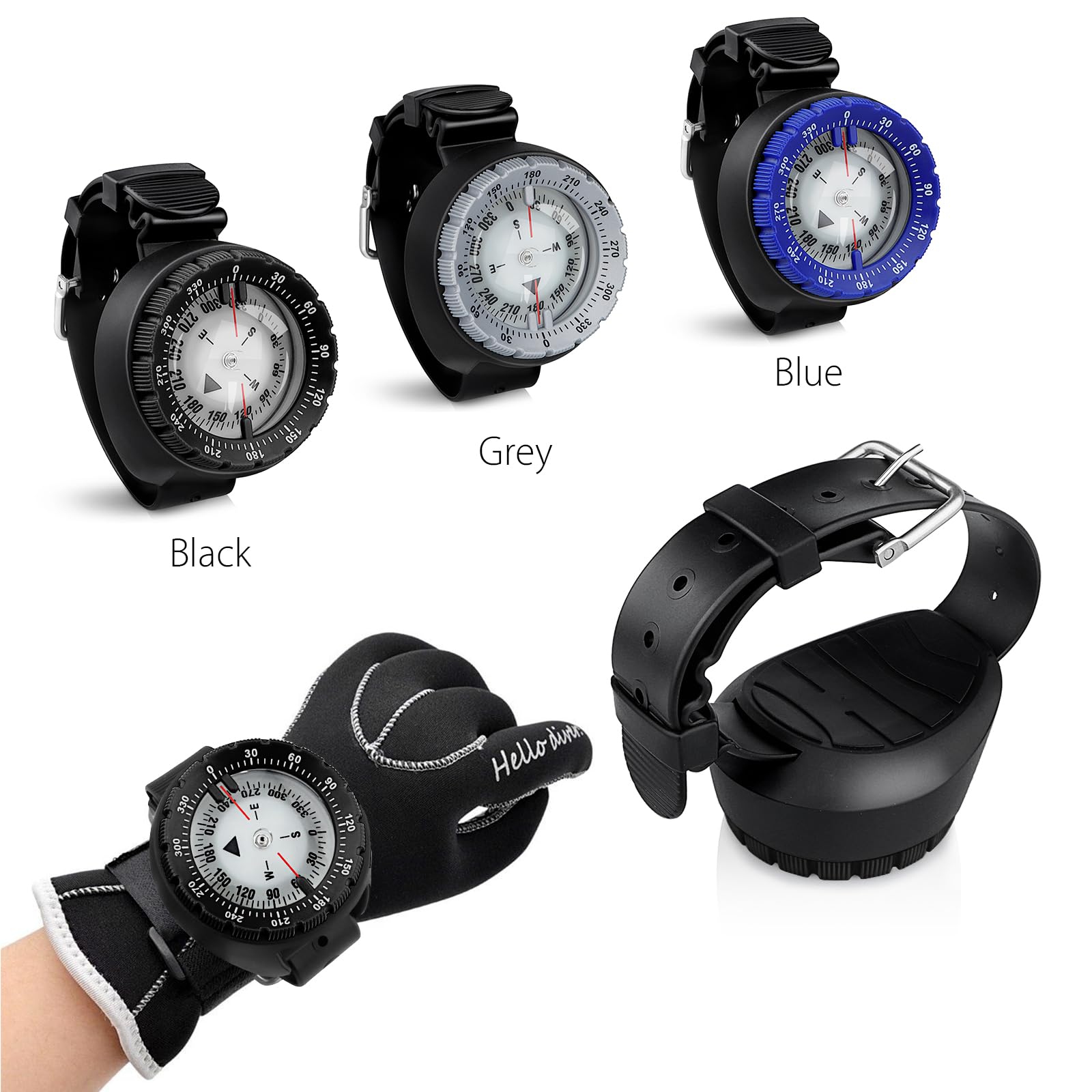 OVOVFANY compass beside a ruler showing size and scale for easy packing benefit portability