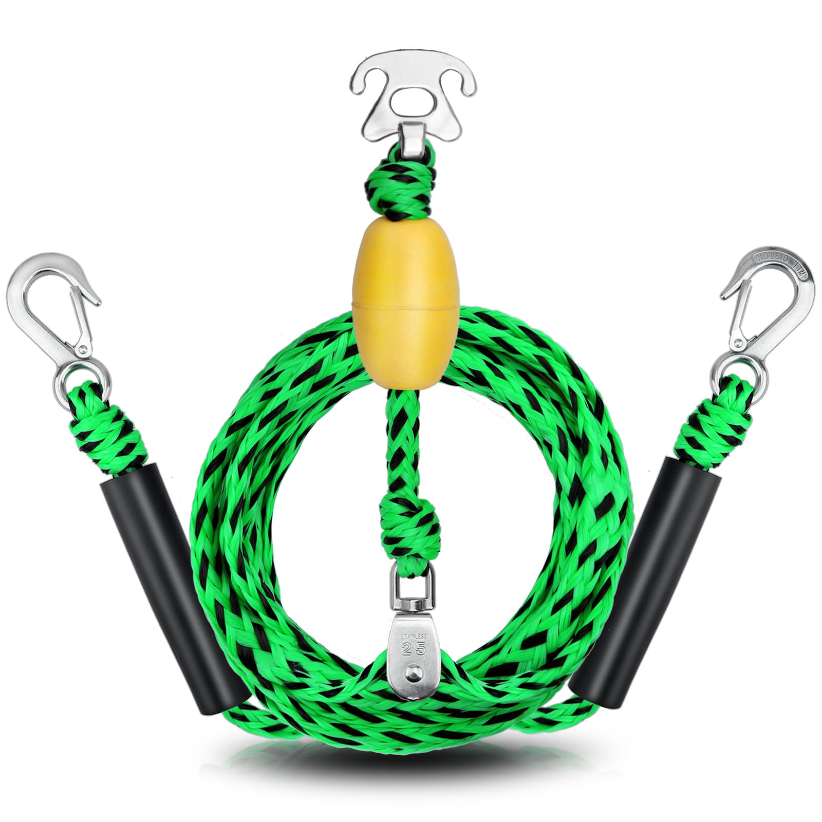OVOVFANY tow harness front view showing secure center mounting benefit