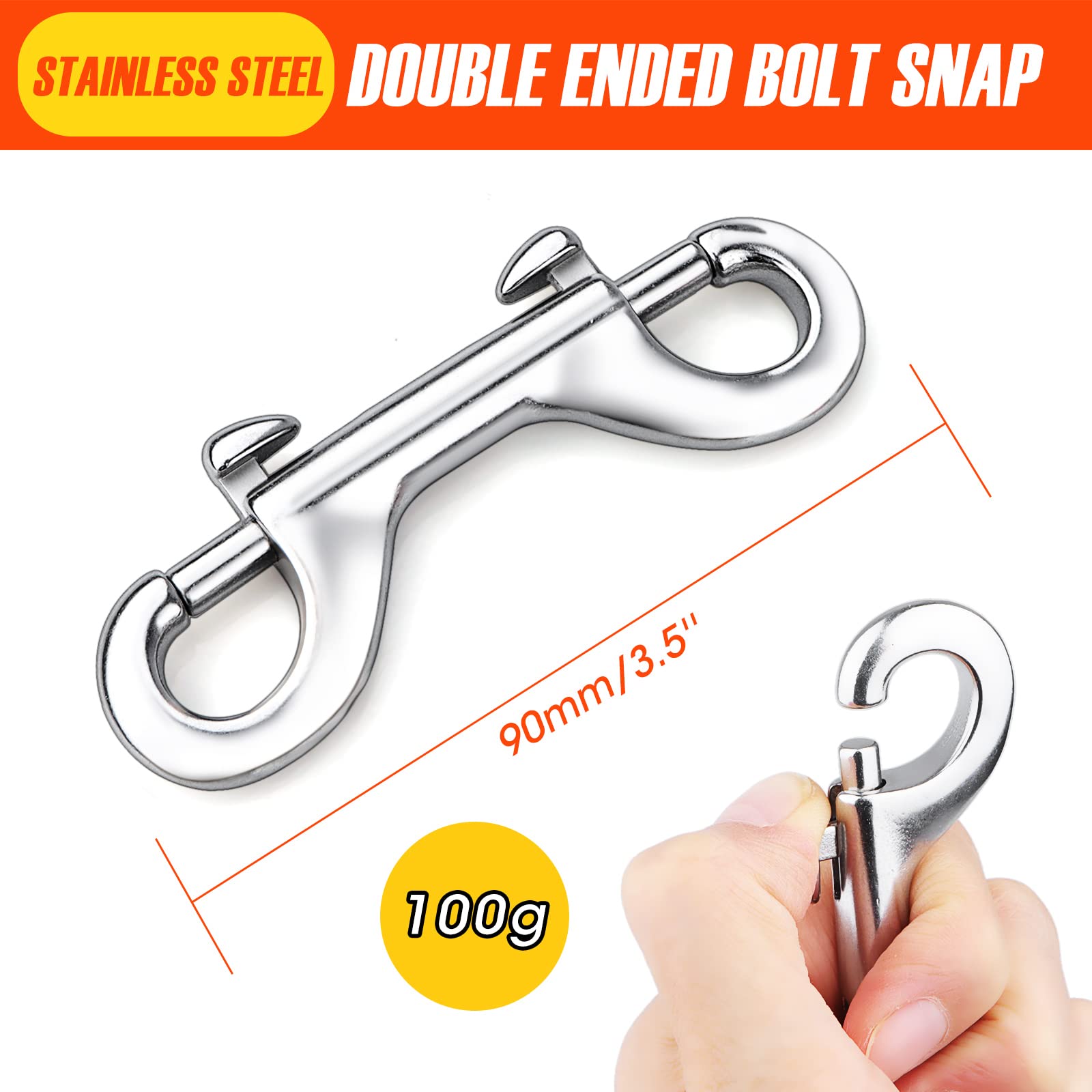 Owekfifv stainless bolt snap close-up showing corrosion-resistant security