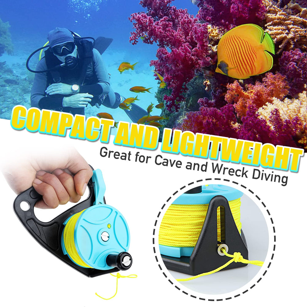Owekfifv dive reel large handle close-up for easier line retrieval
