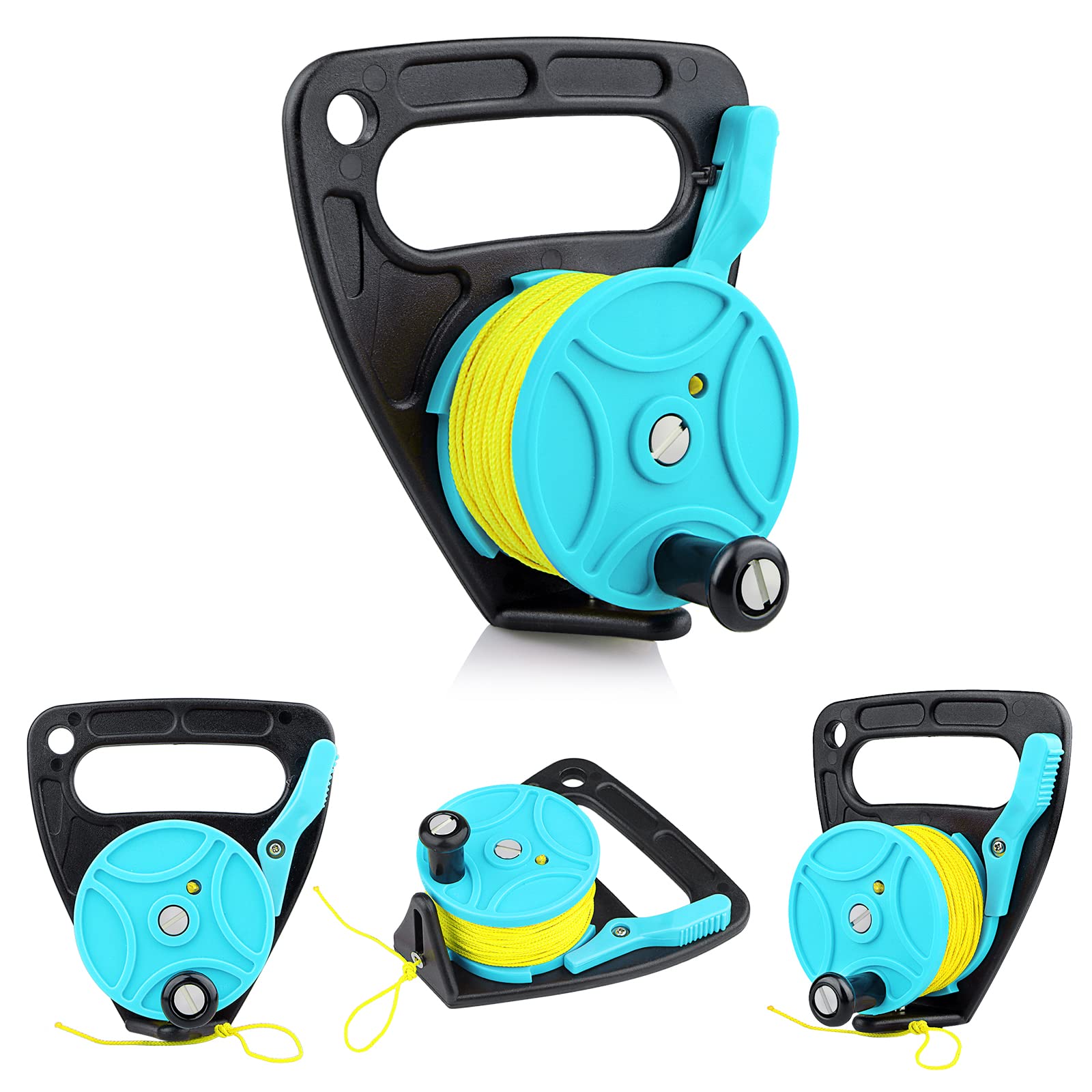 Owekfifv dive reel in use underwater showing easy marker deployment benefit