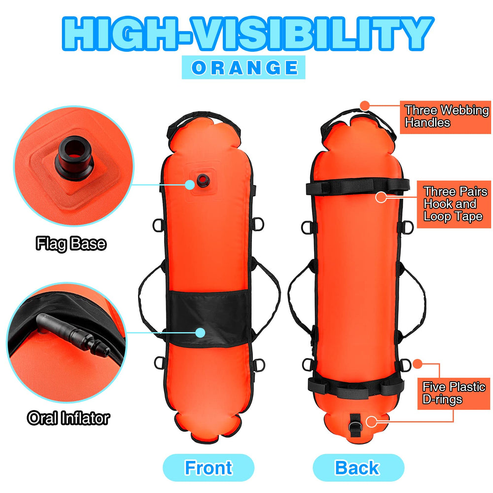 Owekfifv buoy handles, D-rings and hook-and-loop straps for secure attachments