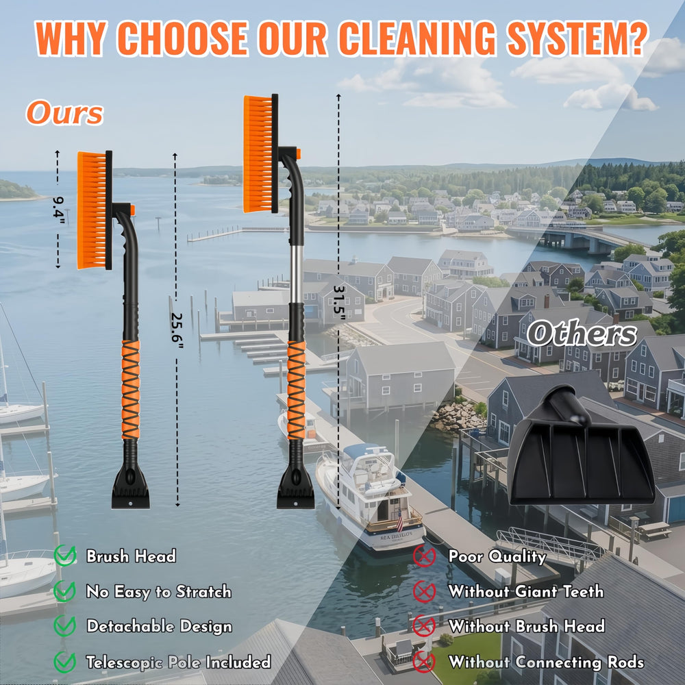 owfccla telescopic pole extended reaching under pontoon with leverage