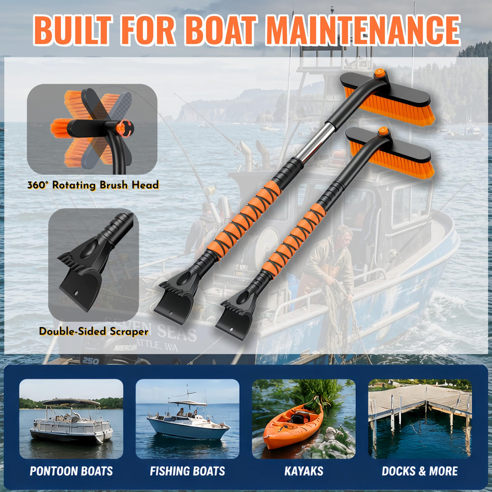 owfccla tool in use under pontoon removing barnacles with control