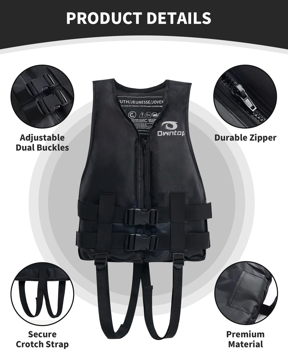 Owntop buckle and adjustable strap close-up demonstrating snug fit